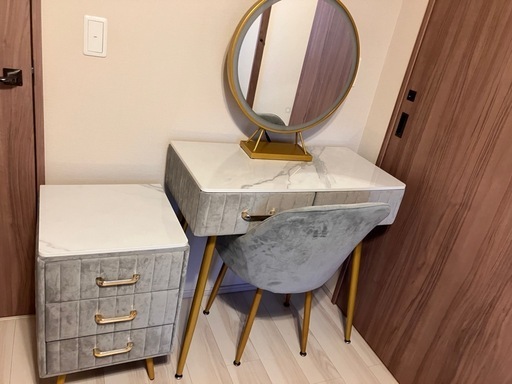 大理石風ドレッサー　※引取り限定(東京板橋区)※