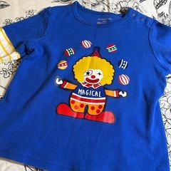baby服　ピエロデザイン長袖カットソー 90cmの画像