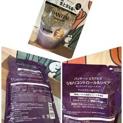 パンテーン　シャンプー　トリートメント　ボトル　詰め替え用　袋　3点セットの画像