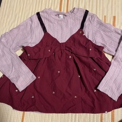 apres les cours 重ね着風セットアップ　130cmの画像