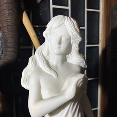アンティーク　大理石　彫刻　花台　漢白玉　の画像