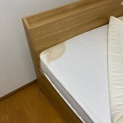 ニトリ　セミダブルベッド+マットレス+カバーの画像