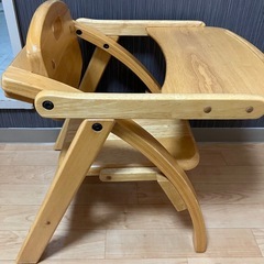 大和屋　キッズチェア　アーチ木製ローチェア　食事の画像