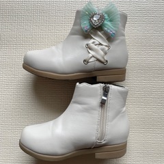 SweeT JeLLY 子供用ブーツ キッズブーツアイボリー 17cmの画像