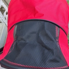 ★商談中★ ペットカート 折りたたみ 対面式 軽量 小型犬 中型犬 多頭用 犬カート 猫 3way 介護用 ペットバギー 前輪360°回転 後輪ブレーキ付き 組立簡単 工具不要 (黒いフレーム＋全体レッド)の画像