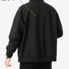 ジャケット メンズ アウター  防風  撥水加工 軽量 防寒 Ｌサイズ 黒の画像