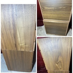 ②✨美品✨　無印　スタッキングチェストセットウォールナット　スタッキングシェルフの画像