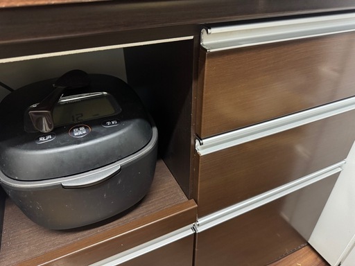 食器棚 レンジ下スライドトレー付き　幅90 高さ198 食器棚 レンジ下スライドトレー付き 幅90 高さ198