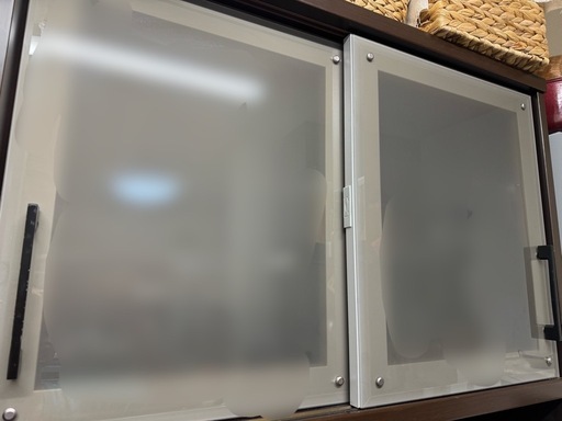 食器棚 レンジ下スライドトレー付き　幅90 高さ198