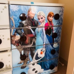 カラーボックス（ミッキーマウス柄、アナと雪の女王柄）２セットの画像