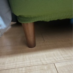2人掛けソファ色は水色の画像