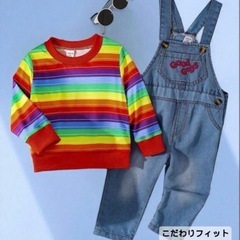 チャッキー　チャイルドプレイ　ハロウィン　仮装　オーバーオール 100cmの画像