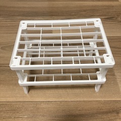 美品 DAISO ダイソー 積み重ね可能 食器棚 2個の画像