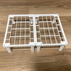 美品 DAISO ダイソー 積み重ね可能 食器棚 2個の画像