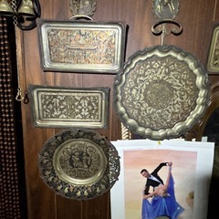 エジプトの金属皿　アンティーク　の画像