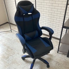 新品ゲーミングチェア　ブルーの画像