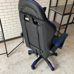 新品ゲーミングチェア　ブルーの画像