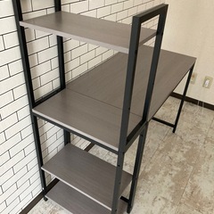 新品デスク　グレーの画像