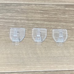 未使用 シールフック 透明 3個の画像