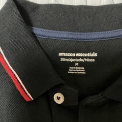 amazon essentials アマゾン ポロシャツ 黒色 Lサイズ の画像