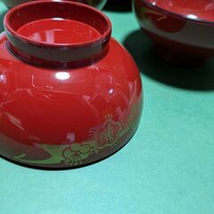 漆器　汁椀　5客新品未使用　の画像