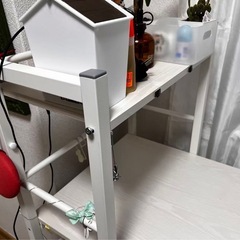 【あげます】ニトリ システムデスク 白 解体済の画像