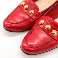 23.5㎝　サルヴァトーレフェラガモ パンプス イタリア製 赤 6サイズ Ferragamoの画像
