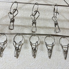 新品　未使用　洗濯ハンガー　洗濯物干し　洗濯バサミ　洗濯ばさみ　ステンレスピンチハンガー　の画像