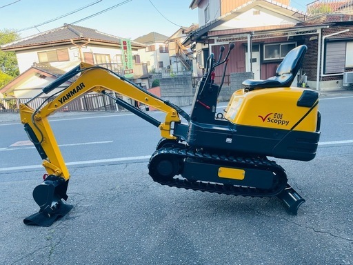 ヤンマーB08scoppy■ミニユンボ■点検整備済■即使用可■新品ゴムキャタ■0.8トン■373時間■軽油■動作確認済み■下取り可■売り切れ希望
