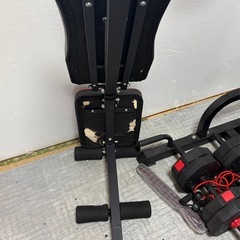 トレーニング器具 3点+α  ホームジム ダンベル ベンチ けんすいは懸垂バーの画像
