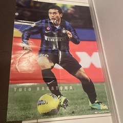 リオネル・メッシ　長友佑都　超大型ポスター　ワールドサッカーダイジェストの画像