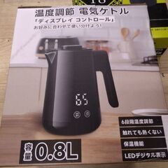 極上美品　超高級　LED　タッチパネル　6段階温度調整　2層構造　電気ポット　電気ケトル　ポット　魔法瓶の画像