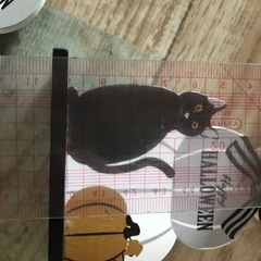 ハロウィン　モチーフ　オブジェ　黒猫　飾りの画像