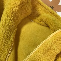 ユニクロ UNIQLO フリースジャケット Lサイズ イエローの画像