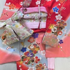 七五三7歳晴れ着一式レンタル　着付＆お任せヘアセット付き