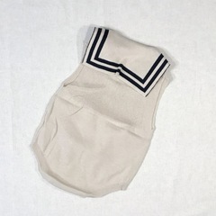 セーラー ベビー ニット ロンパース 韓国ベビー服 赤ちゃん 75 80 の画像