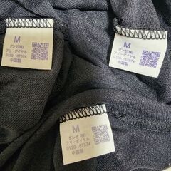 新品GUNZE■三分袖インナー　M　ブラック　定価7450円　5セットの画像