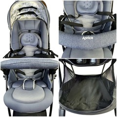 美品 Aprica ラクーナ ビッテ クッション レザーハンドル アニマル柄
の画像