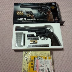 カスタム　エアガン　東京マルイ　M29 44 マグナム　magnum リボルバー　エアコッキング　よく飛ぶ　塗装　金属粒子　うっウッド　　の画像