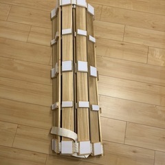 シングルベッド すのこ 折りたたみ 【すのこ厚25㎜！通気性 のリブ加工】 ロール式 コンパクト すのこベッド 滑り止め付き シングルベッド すのこの画像