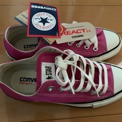 CONVERSE REACT 2.0 ピンク 新品未使用　スニーカー　24センチ　コンバースの画像