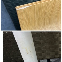 カウンターチェア2脚　ベージュ　昇降式の画像