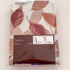 新品未使用!! オレンジ色の秋色カーテン 100x110 の画像