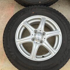 スタッドレス/アルミホイール 185/70R14 タイヤラック付  ナット付 フリード フィットなどにの画像