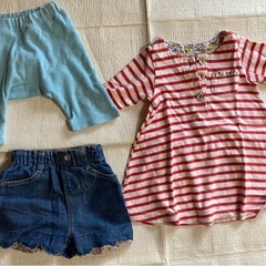 80サイズ　子供服　女児　長袖　ズボンの画像