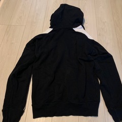 DIESEL フード付きパーカー 黒/白の画像