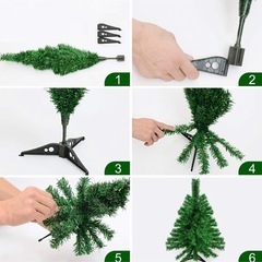 【美品】クリスマスツリーセット オーナメント付き 60cmの画像