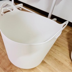 2点セット　バスケット　洗濯カゴ　マルチバケツ　の画像
