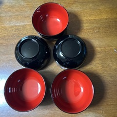 桂由美漆器椀5個セットの画像