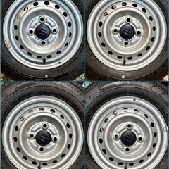 ㉝軽トラ・箱バン用　中古美品のタイヤホイール4本セットの画像